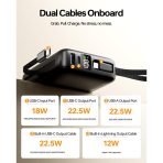 Fast-Charging Power Bank with Built-In Cables - 3